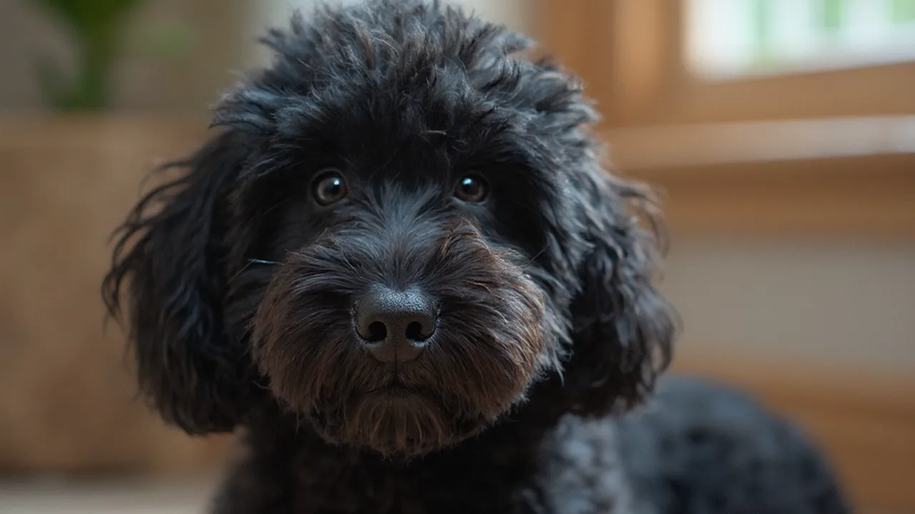 Portuguese Water Dog after maintenance trim grooming