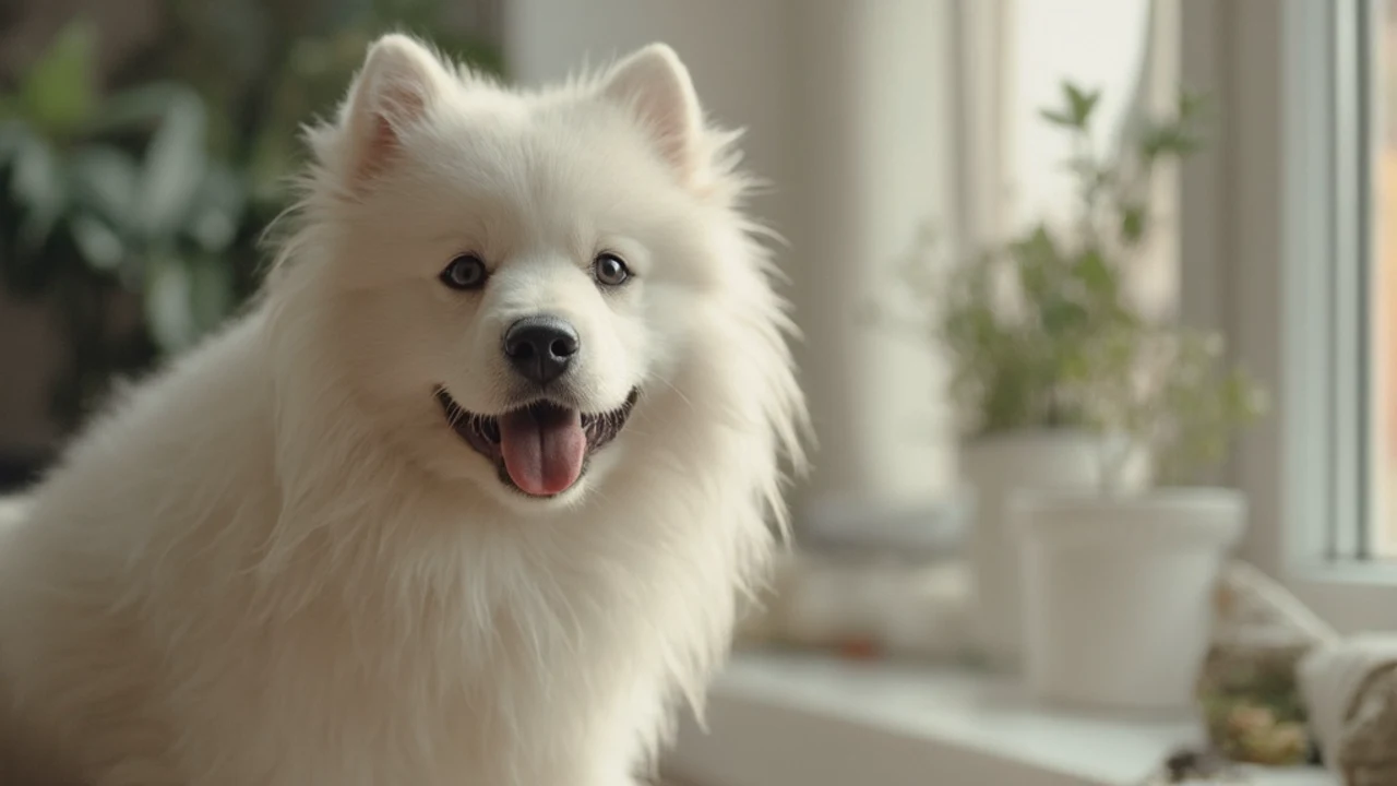 Samoyed before grooming