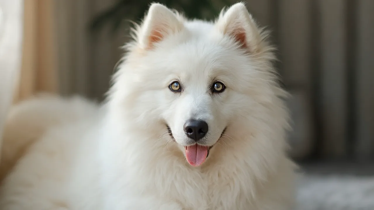 Samoyed after maintenance trim grooming