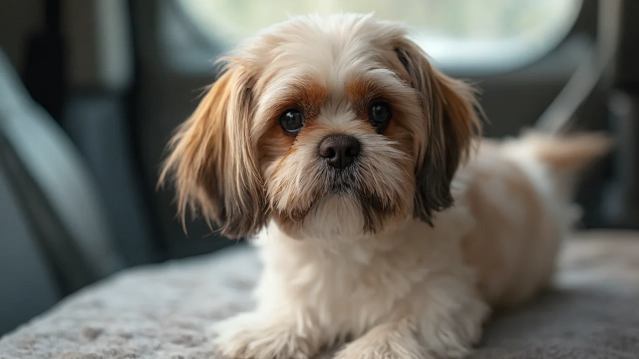Shih Tzu after de-matting grooming